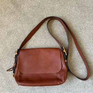 Fossil Cross Body Brown Leather Bag